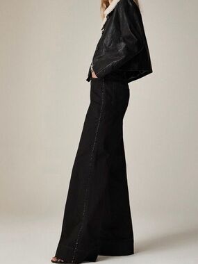 J.Crew Embellished Denim Trouser (Black Rinse)